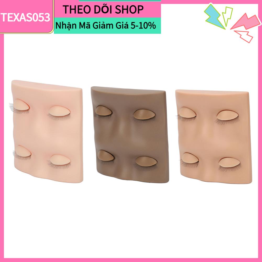 Texas053 Cây Nối Mi Thực Hành Đầu Manocanh Người Mới Trang Điểm Búp Bê Với 2 Cặp Mí Mắt Thay Thế