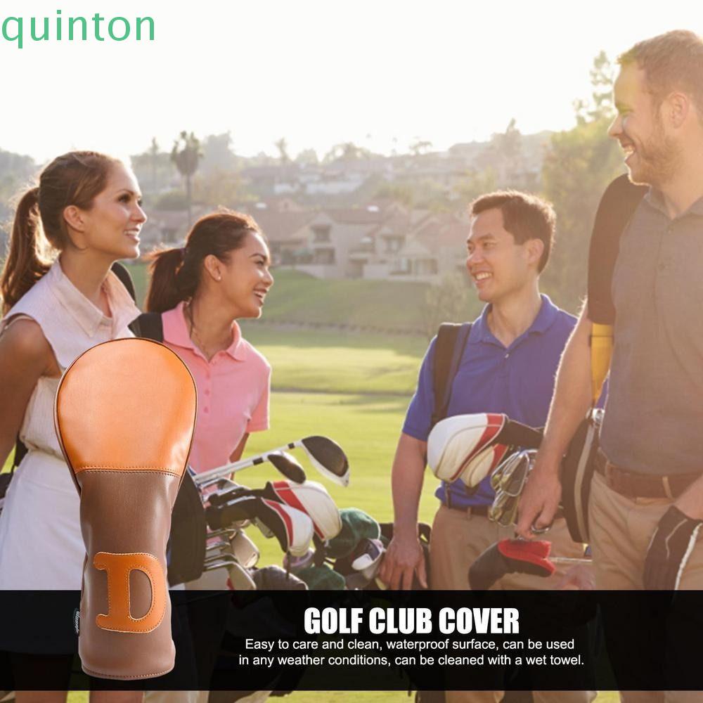 QUINTON Vỏ Bọc Bảo Vệ Đầu Gậy Đánh Golf Bằng Da PU Phong Cách Cổ Điển