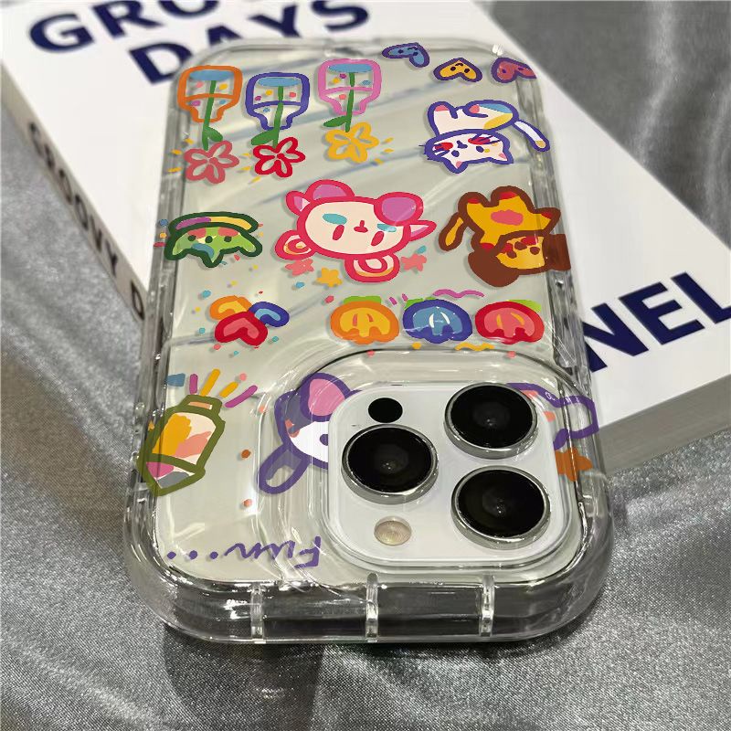 Ốp Điện Thoại Mềm Trong Suốt Họa Tiết Hoa Và Chó Mèo Dễ Thương Cho Iphone 117 / / / 8 Iphone 14 Pro Max Xr Plus 1312