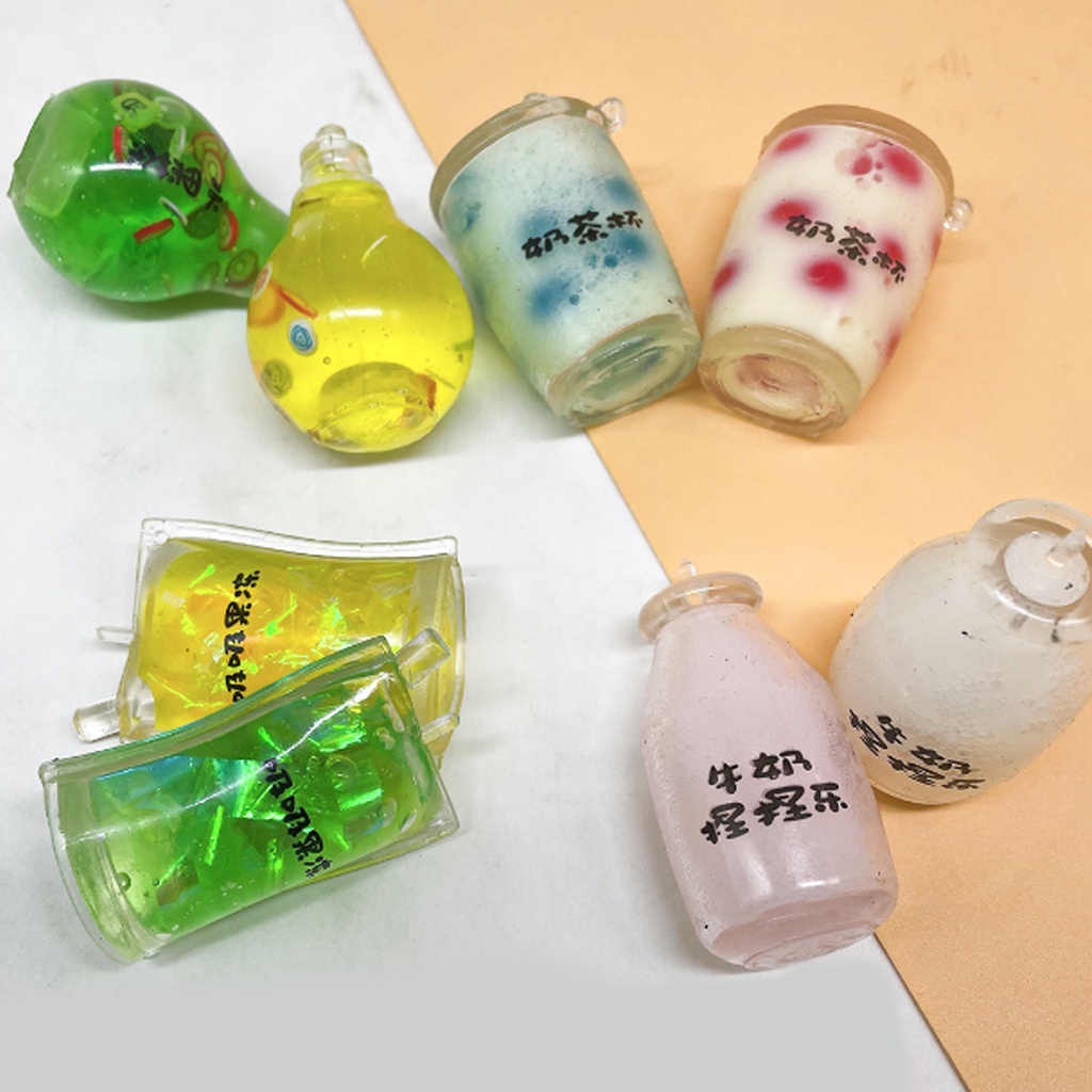 Đồ Chơi Xốp Squishy Giảm Stress Hình Ly Trà Sữa Dễ Thương Cho Bé