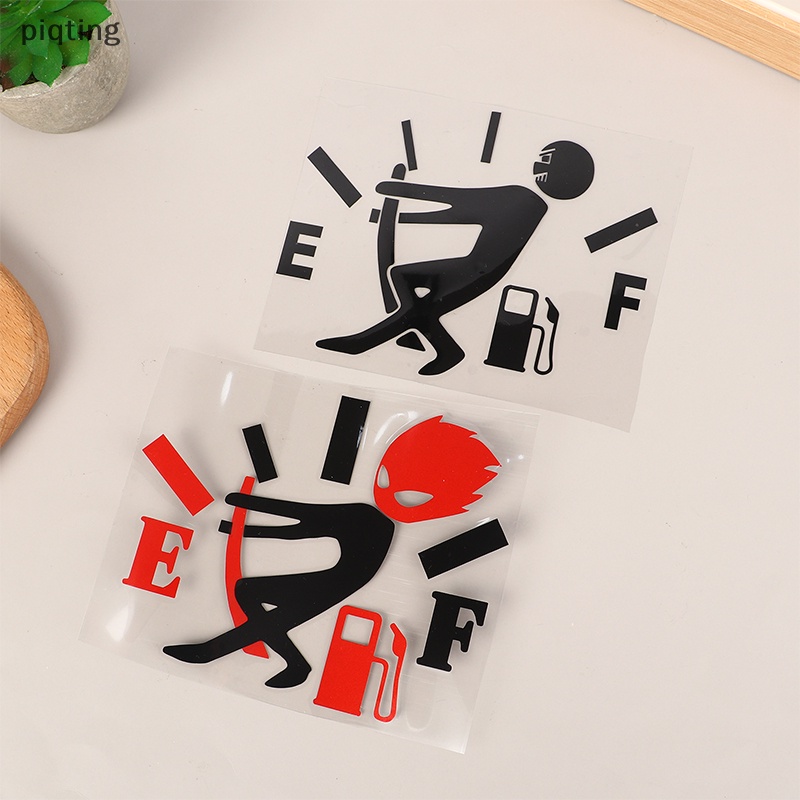 Piqt Nhãn Dán Trang Trí Xe Hơi Bằng ABS Hình Đồng Hồ Đo Nhiên Liệu Vui Nhộn Phong Cách Mới