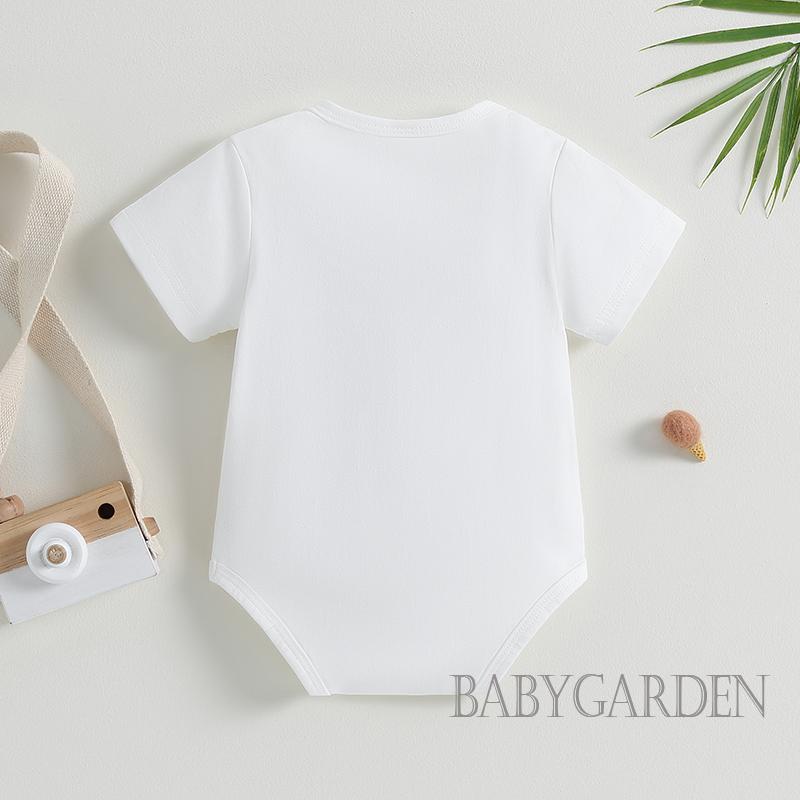 Bộ Áo Liền Quần In Chữ Dễ Thương Cho Bé 0-12 Tháng Tuổi