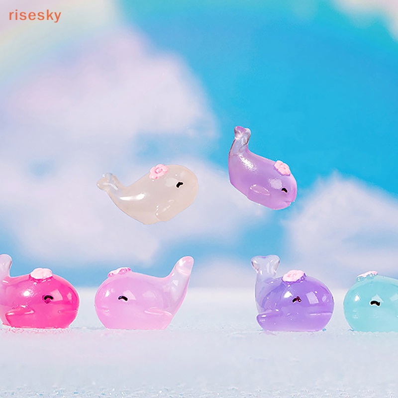 Set 2 Mô Hình Cá Voi / Rùa / Cá Heo Trang Trí Bể Cá / Sân Vườn DIY