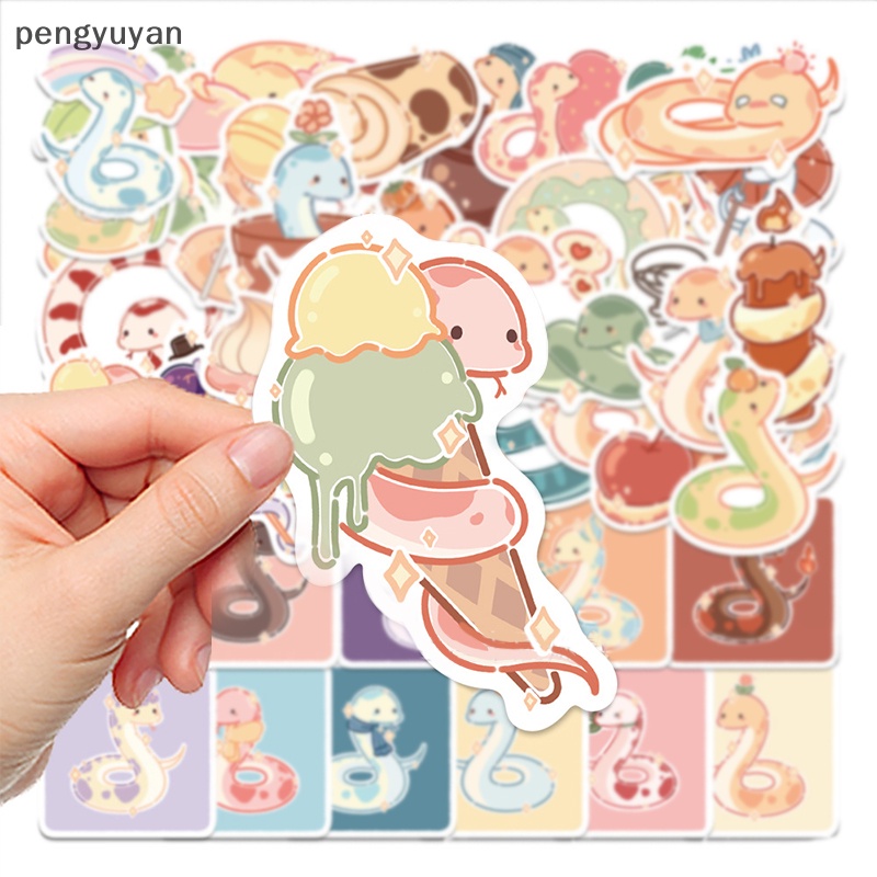 Bộ 50 Miếng Dán Trang Trí Xe Hơi Họa Tiết Hoạt Hình &amp; Động Vật Graffiti DIY