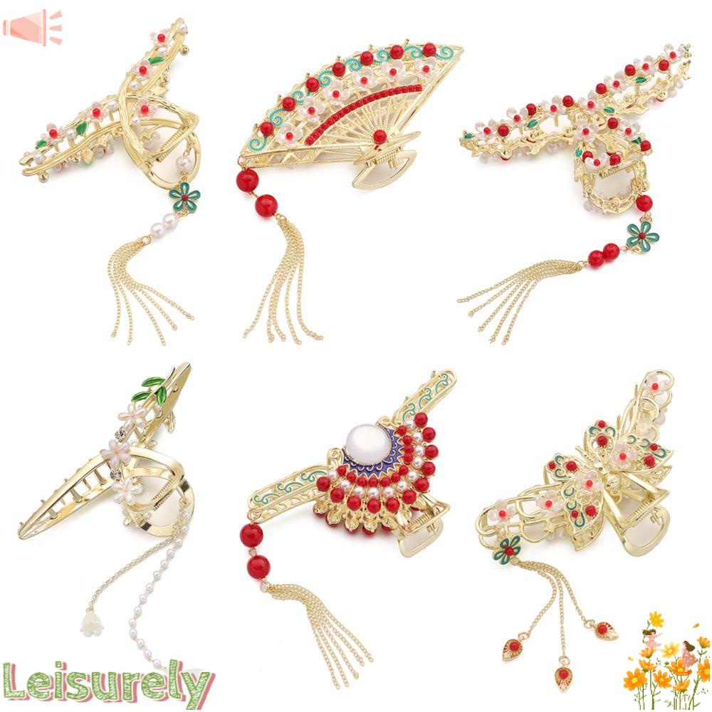 LEILY Kẹp Tóc Nơ Đính Đá Thời Trang Cho Nữ