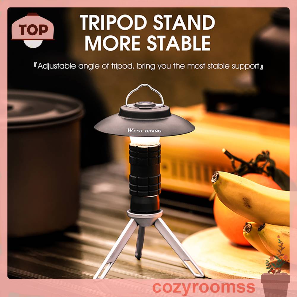 Đèn Pin Sạc USB Mini 2200mAh Mang Đi Cắm Trại Tiện Dụng