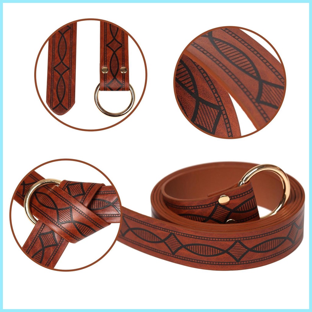 Thắt Lưng Da PU 190cm In Nổi Hình Hiệp Sĩ Thời Phục Hưng