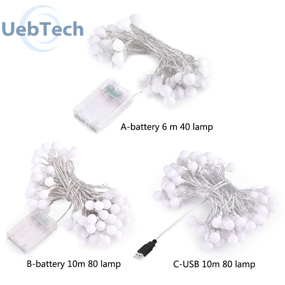 Dây Đèn Led Hình Quả Bóng Trang Trí Tiệc Giáng Sinh / Cắm Trại / Nhà Cửa