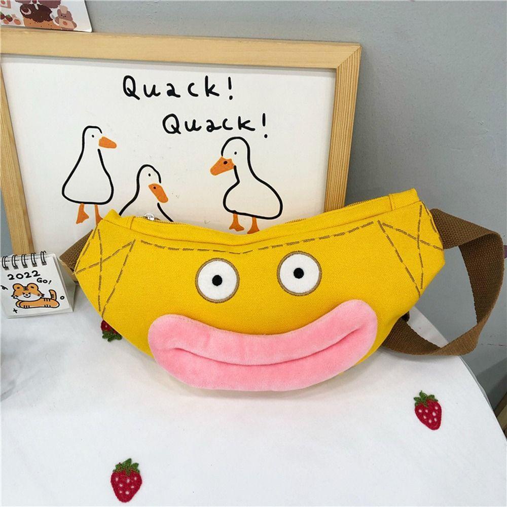 Túi Đeo Chéo Vai Sức Chứa Lớn Hình Bán Nguyệt Hoạt Hình Phong Cách Hàn Quốc Cho Nữ