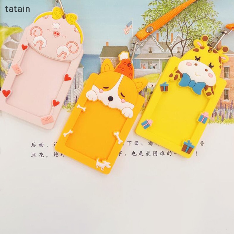 Ví Silicon Đựng Thẻ ID / Chìa Khóa Họa Tiết Hoạt Hình Dễ Thương