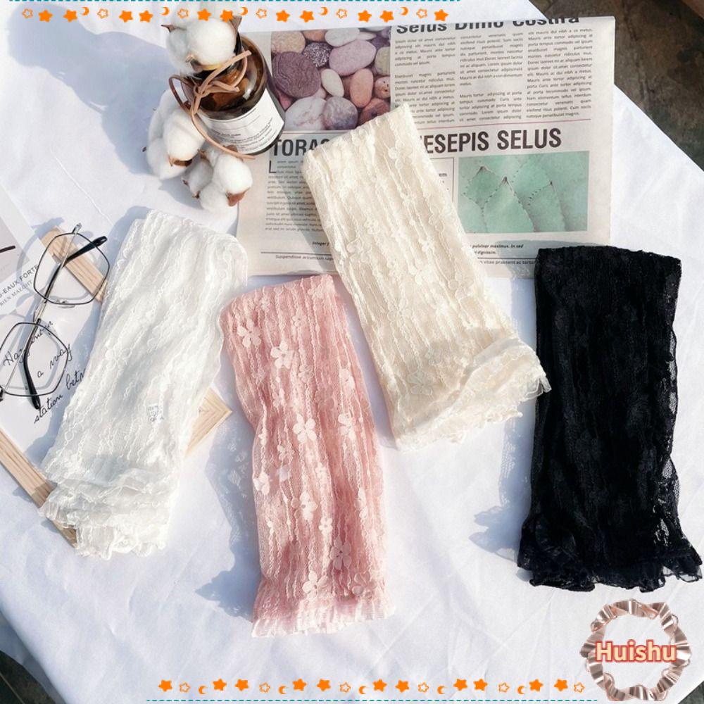 Set 2 Đôi Găng Tay Chống Nắng Bằng Ren Làm Mát Thời Trang Mùa Hè