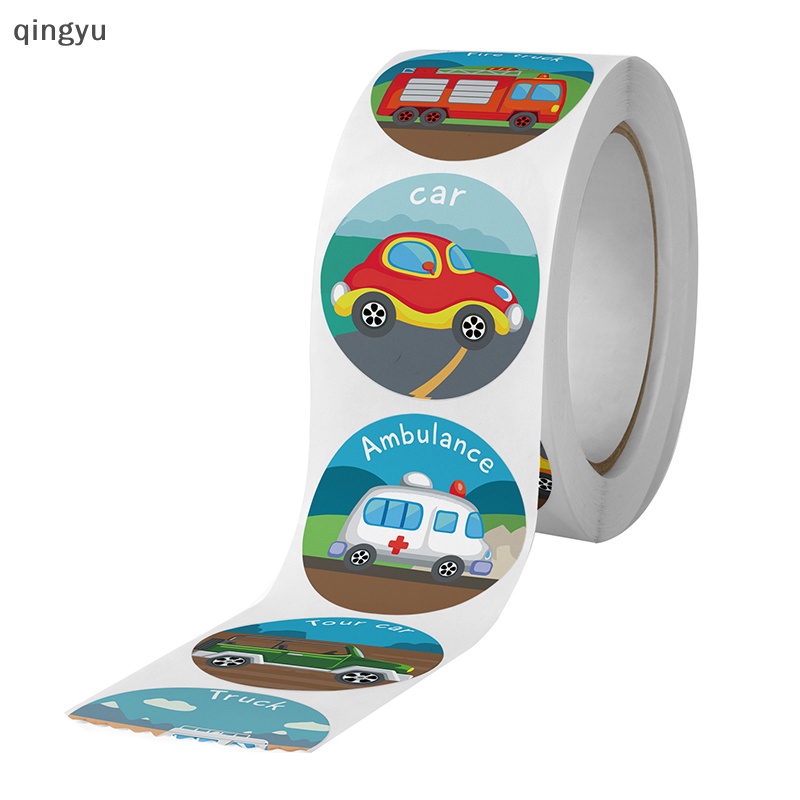 Bộ 500 Miếng Dán Hình Tròn 1inch Dễ Thương Dùng Làm Phần Thưởng / Động Vật