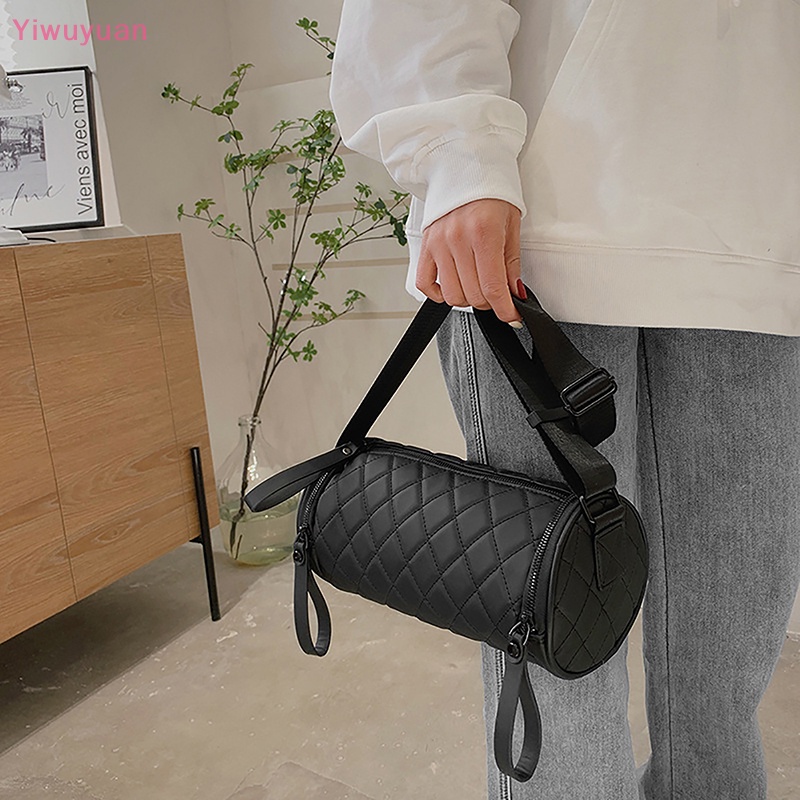 < Yiwuyuan > Túi Đeo Chéo Một Bên Ngực Hình Trụ Đa Năng Cao Cấp Phong Cách Hàn Quốc Mới Dành Cho Nam Nữ
