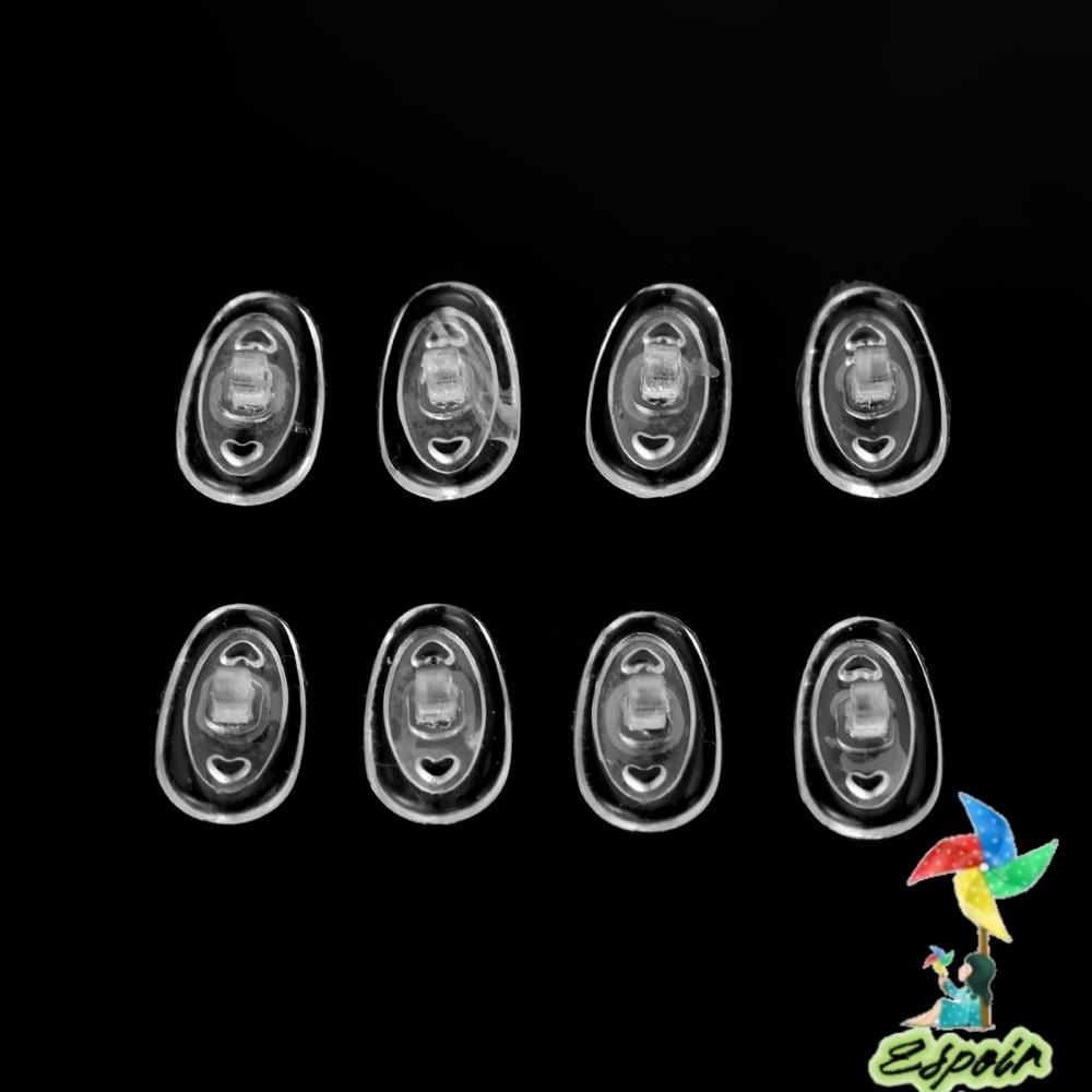 ESPO Set 10 Cặp Đệm Mũi Silicone Kèm Ốc Vít Chống Trượt Dùng Để Sửa Chữa Mắt Kính