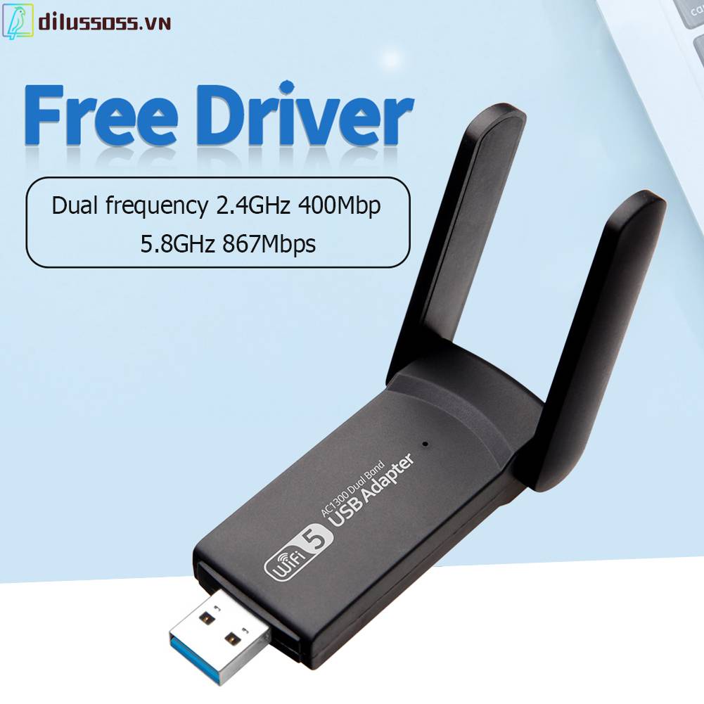 Thẻ Mạng Không Dây 1300Mbps Bluetooth 4.2 2.4G 5G USB