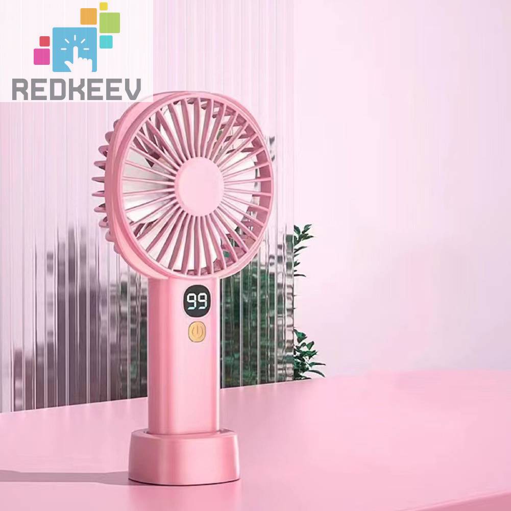 Quạt Điện Mini Để Bàn Màn Hình Kỹ Thuật Số Tiện Dụng Mang Theo Du Lịch