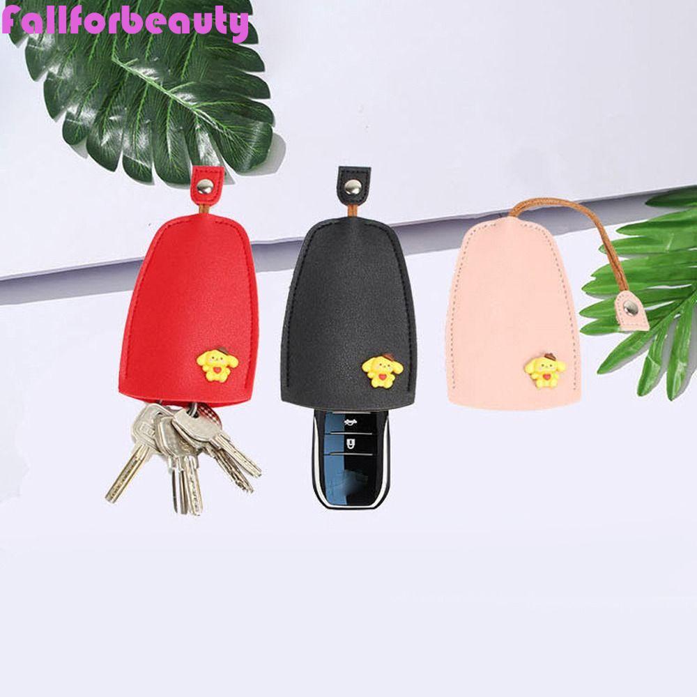 FALLFORBEAUTY Túi Da PU Đựng Chìa Khóa Hình Động Vật Melody / Thỏ Dễ Thương Cho Nữ Giá Đỡ