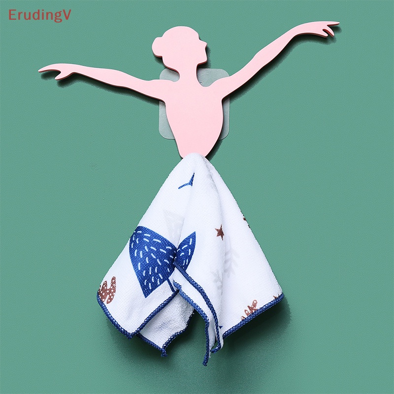 [ErudingV] Móc Treo Khăn Tắm / Khăn Múa Ba Lê Chống Trượt Không Cần Khoan Tường Nghệ Thuật [Mới]