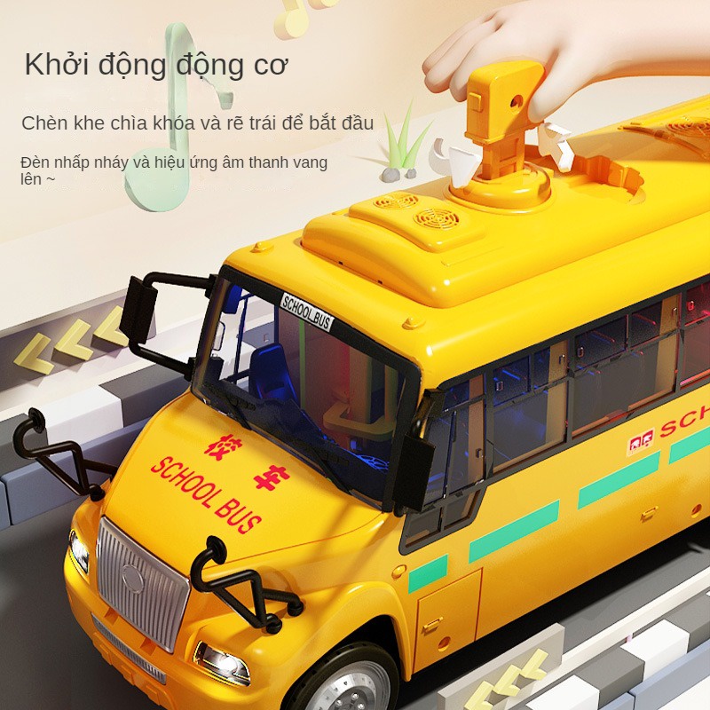 Mô Hình Xe Buýt Đồ Chơi Có Nhạc Chất Lượng Cao Dành Cho Bé
