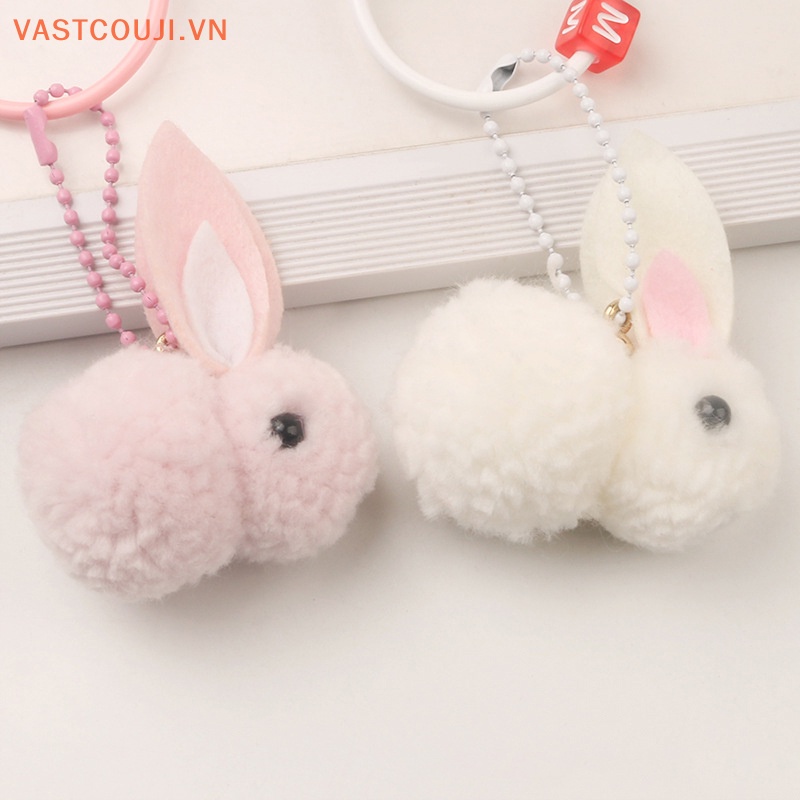 Móc Khóa Thỏ Nhồi Bông Bằng Acrylic Mềm Mại Dễ Thương