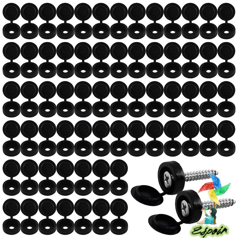 ESPO Bộ 100 Nắp Vít M6 Bằng Nhựa Màu Đen Có Thể Gấp Gọn Tiện Dụng