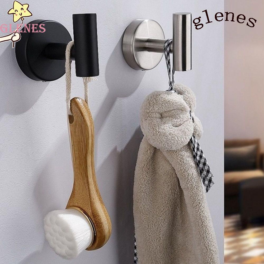 GLENES Móc Treo Chìa Khóa Gắn Tường Bằng Thép Không Gỉ Màu Đen Nhám Kèm Ốc Vít Chịu