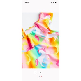 Bộ bơi bé gái unicorn 6-8 tuổi HM auth sale bộ bơi kì lân