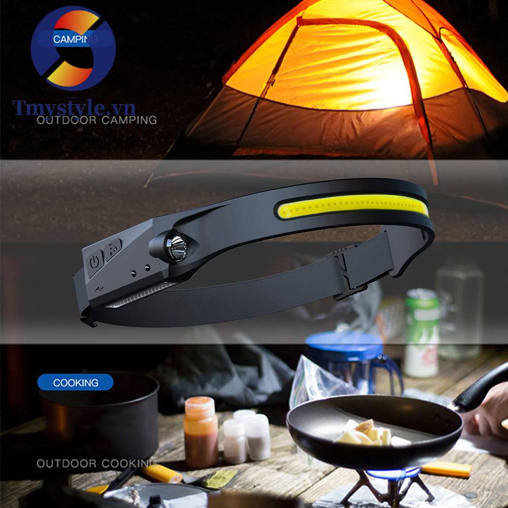 2 Đèn Pha LED COB Cảm Ứng Có Thể Sạc Lại Dùng Làm Việc Ngoài Trời