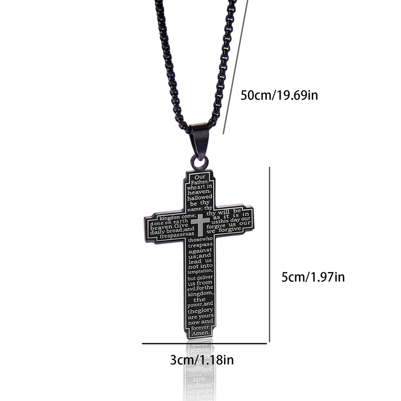 Ygt Vòng cổ Bằng Thép Không Gỉ Mặt Thánh Giá Thời Trang Dành Cho Nam