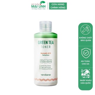 Nước Hoa Hồng Trà Xanh Giảm Mụn Kiềm Dầu Se Khít Lỗ Chân Lông Verobene Green Tea Toner 200ml