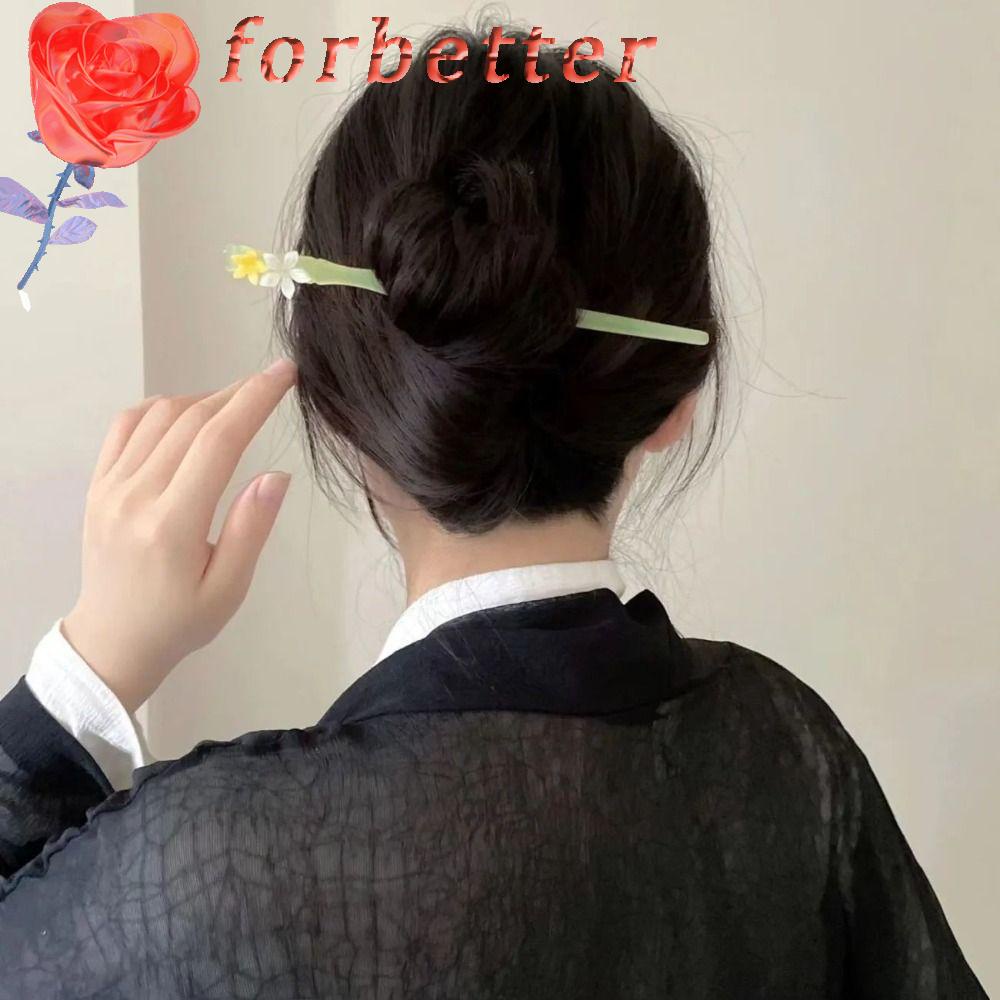 FORBETTER Trâm Cài Tóc Hình Lá Tua Rua Phong Cách Trung Hoa Cổ Điển Cho Nữ