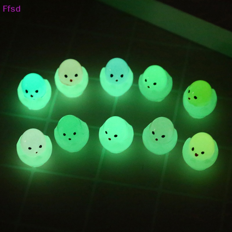 {Ffsd} Bộ 2 Cây Kem Làm Móc Khóa / Điện Thoại Mini Bằng Gel Resin Dạ Quang Hình Gà Con Diy