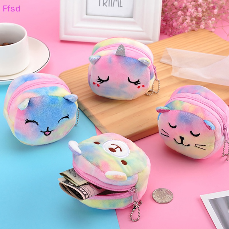 {Ffsd} 1 Túi Đựng Tiền Xu Mini Bằng Lông Nhung Đầy Màu Sắc Cho Tiệc Sinh Nhật Trẻ Em * Bán Chạy