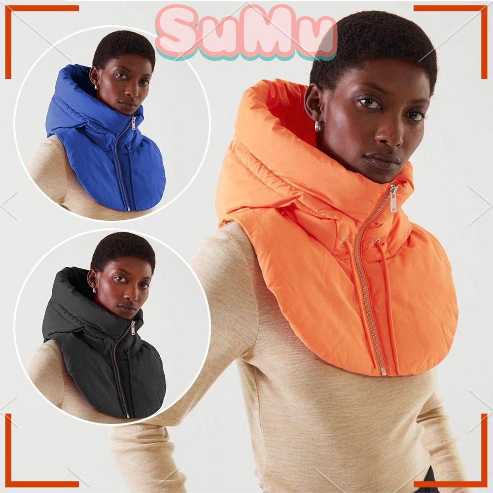 SUMU Áo Choàng Chất Cotton Màu Trơn Phối Khoá Kéo Hợp Thời Trang