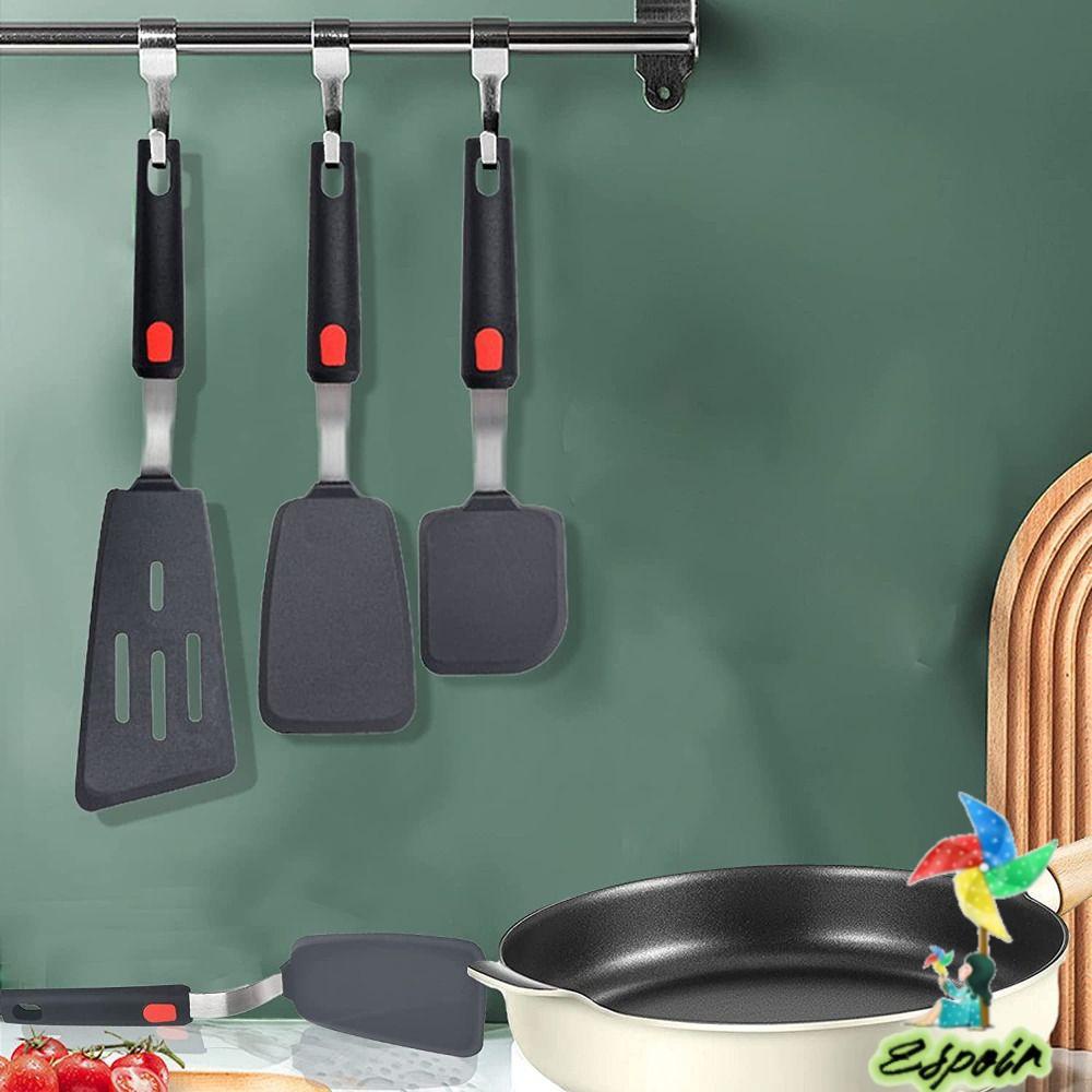 ESPO Bộ 3 Xẻng Silicone Mỏng Dùng Nấu Ăn Tiện Dụng