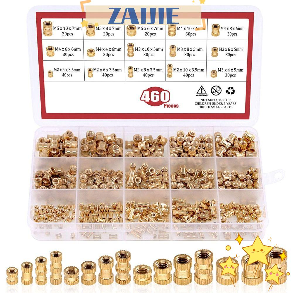 ZAIJIE24 Set 460 Đai Ốc Đệm Bằng Đồng Thau Cho Máy In 3D M2 M3 M4 M5