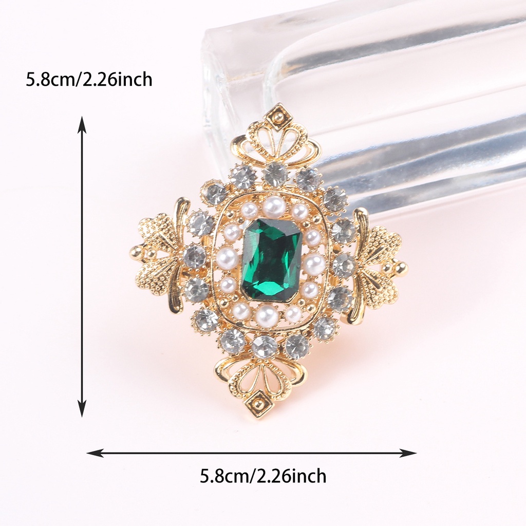 Ghim Cài Áo Hình Cung Điện Baroque Đính Ngọc Trai Thời Trang