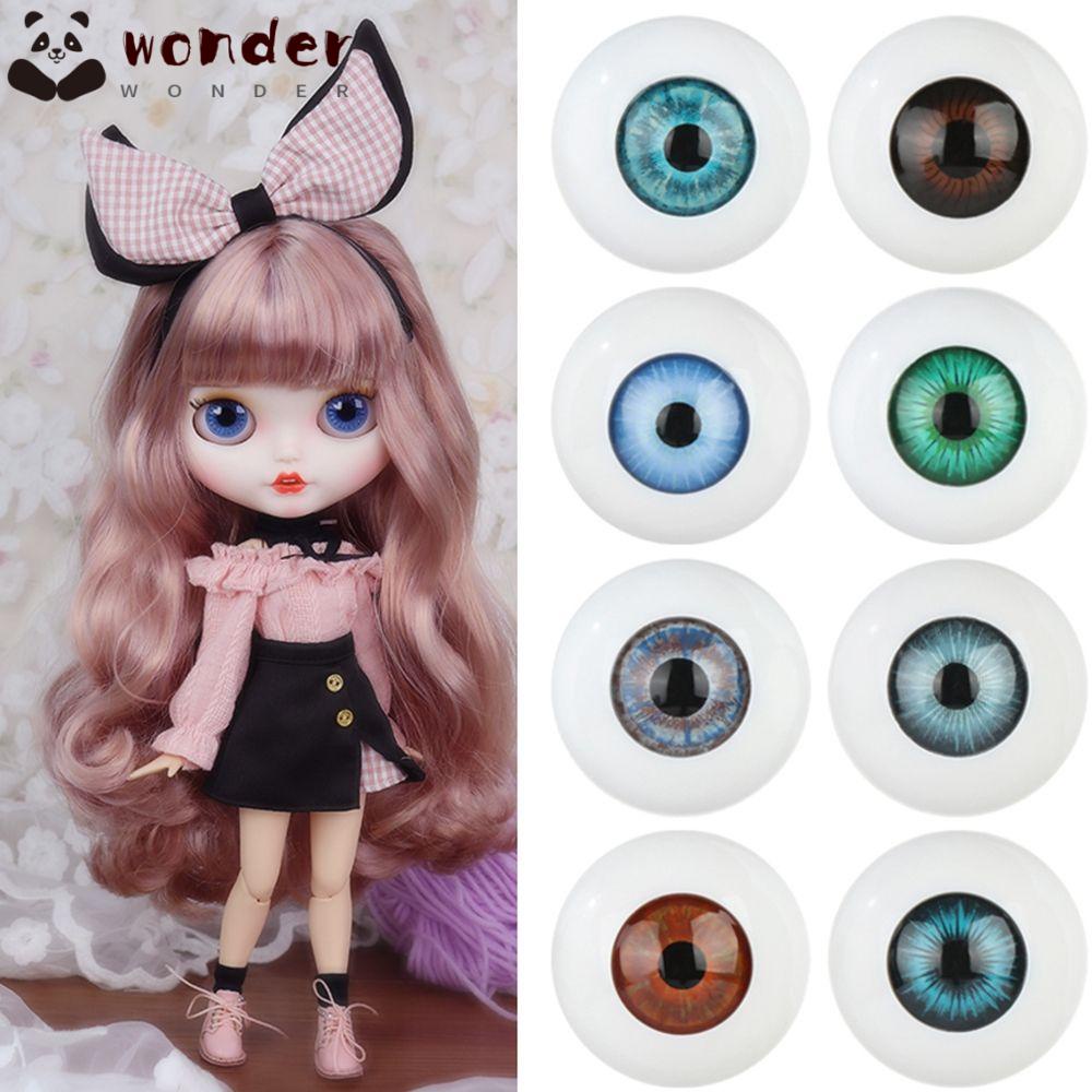WONDER 1 Cặp Mắt Nhựa Acrylic 24mm 30mm Cho Búp Bê BJD