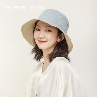 Nón Tai Bèo Vành Rộng Hai Mặt Bằng Vải Cotton Màu Trơn Chống Nắng Mùa Hè Phong Cách Hàn Quốc Mới