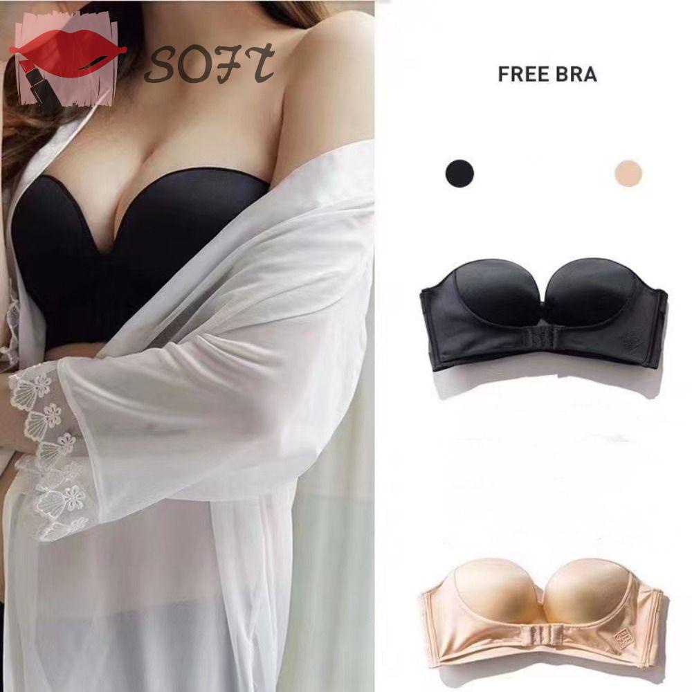 SOFTNESS Áo Ngực Không Dây Cài Khóa Trước Thiết Kế Thoải Mái Dễ Điều Chỉnh Thời Trang Quyến Rũ Cho Nữ