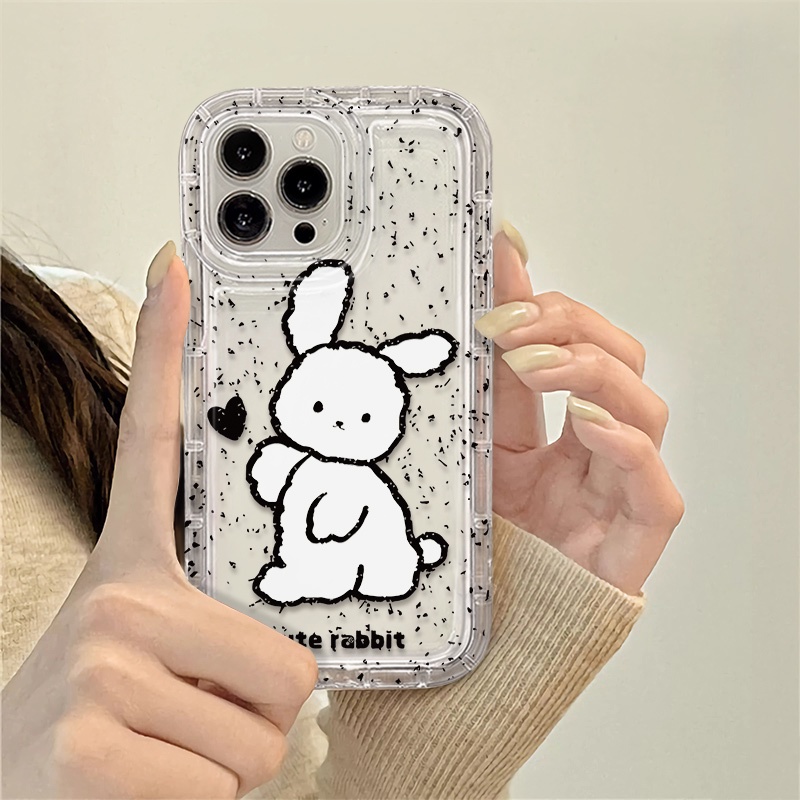 Ốp Điện Thoại TPU Silicone Mềm Trong Suốt Chống Sốc In Hình Thỏ Dễ Thương Cho IPhone 14 13 11 12 Pro XS Max XR X 8 7 6S Plus