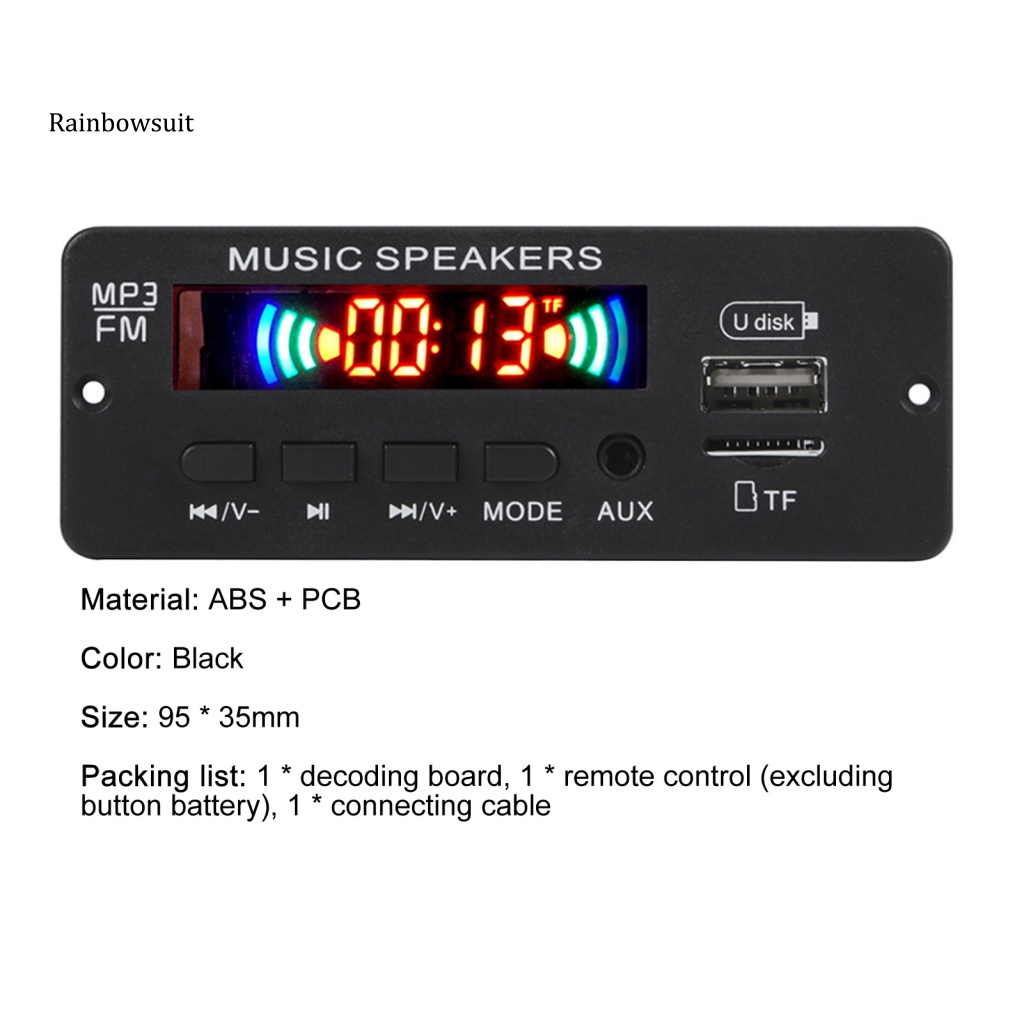 Máy Nghe Nhạc MP3 Bluetooth 5.0 Đa Năng Có Chức Năng Khuếch Đại Cho Xe Hơi