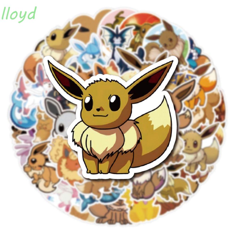 LLOYD Bộ 50 Miếng Dán Hình Pokemon Trang Trí Vali Ván Trượt / Laptop / Văn Phòng / Trường Học DIY