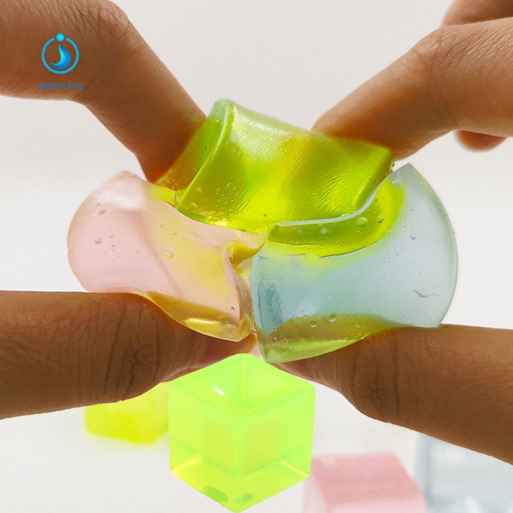 (Shop Amart) Set 2 Đồ Chơi Mềm Hình Khối Vuông Trong Suốt Giải Tỏa Căng Thẳng