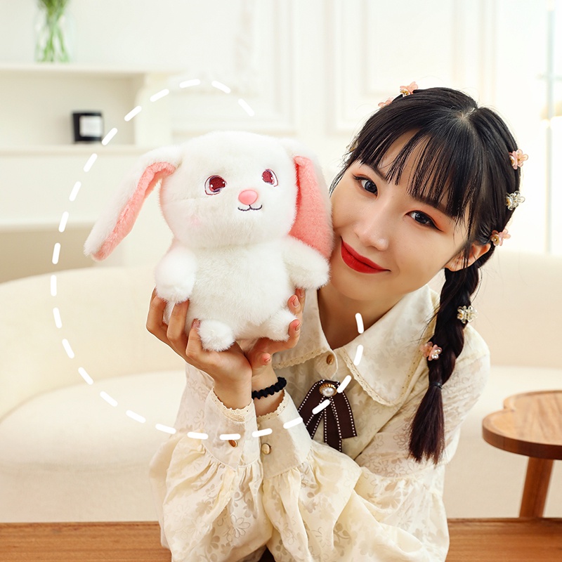 Thú Nhồi Bông Hình Heo / Thỏ Trắng Dễ Thương