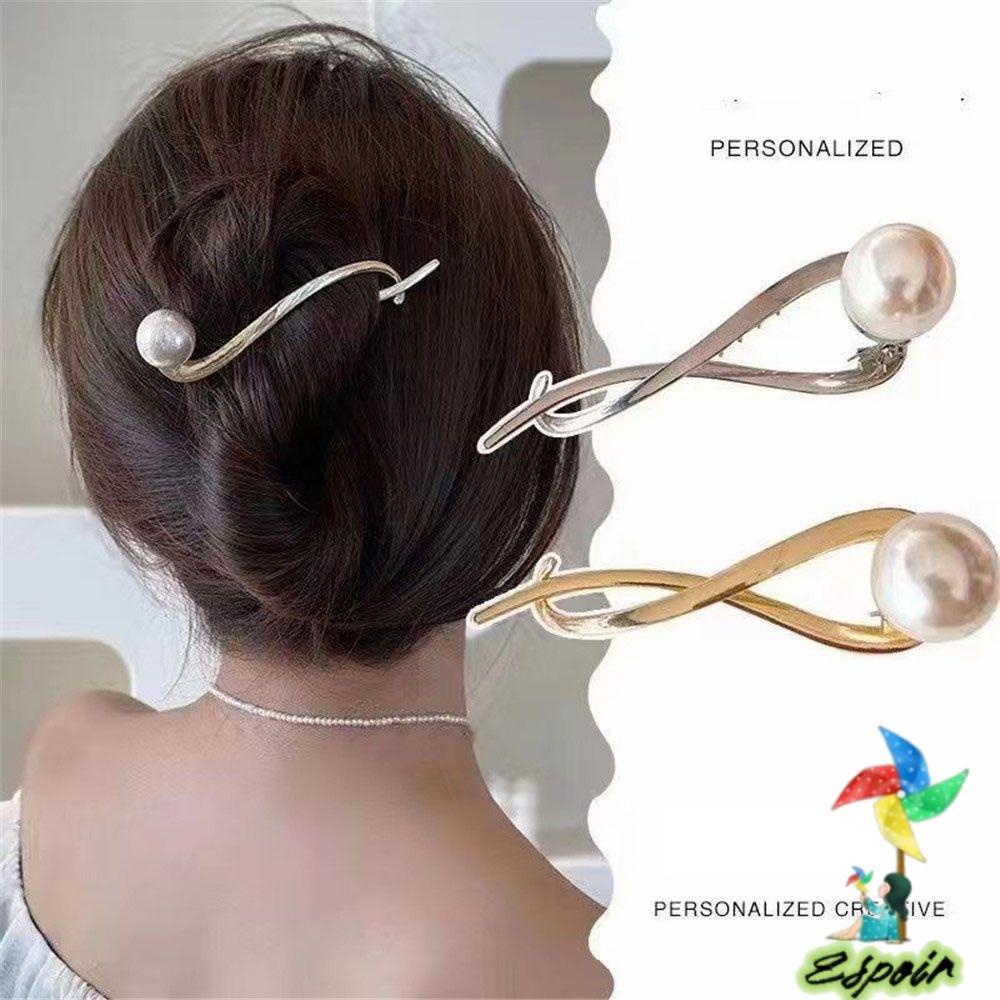 ESPO Set 2 Kẹp Tóc Càng Cua Bằng Kim Loại Thời Trang Dự Tiệc