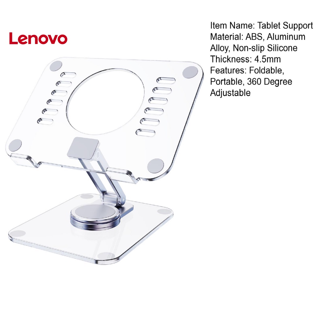 Giá Đỡ Máy Tính Bảng Trong Suốt Không Trượt Xoay 360 Độ Hình Hoa Hướng Dương