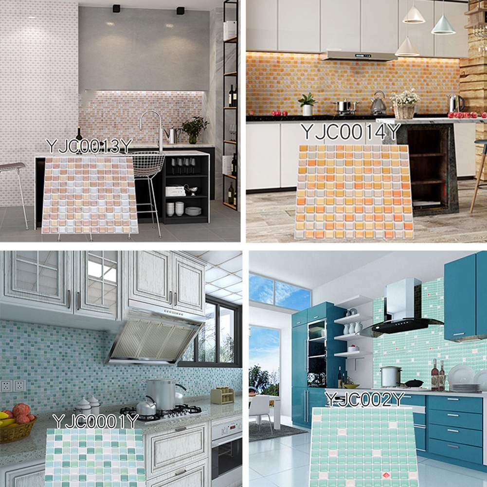 Miếng Dán Trang Trí Sàn Nhà Họa Tiết Mosaic 3D DIY