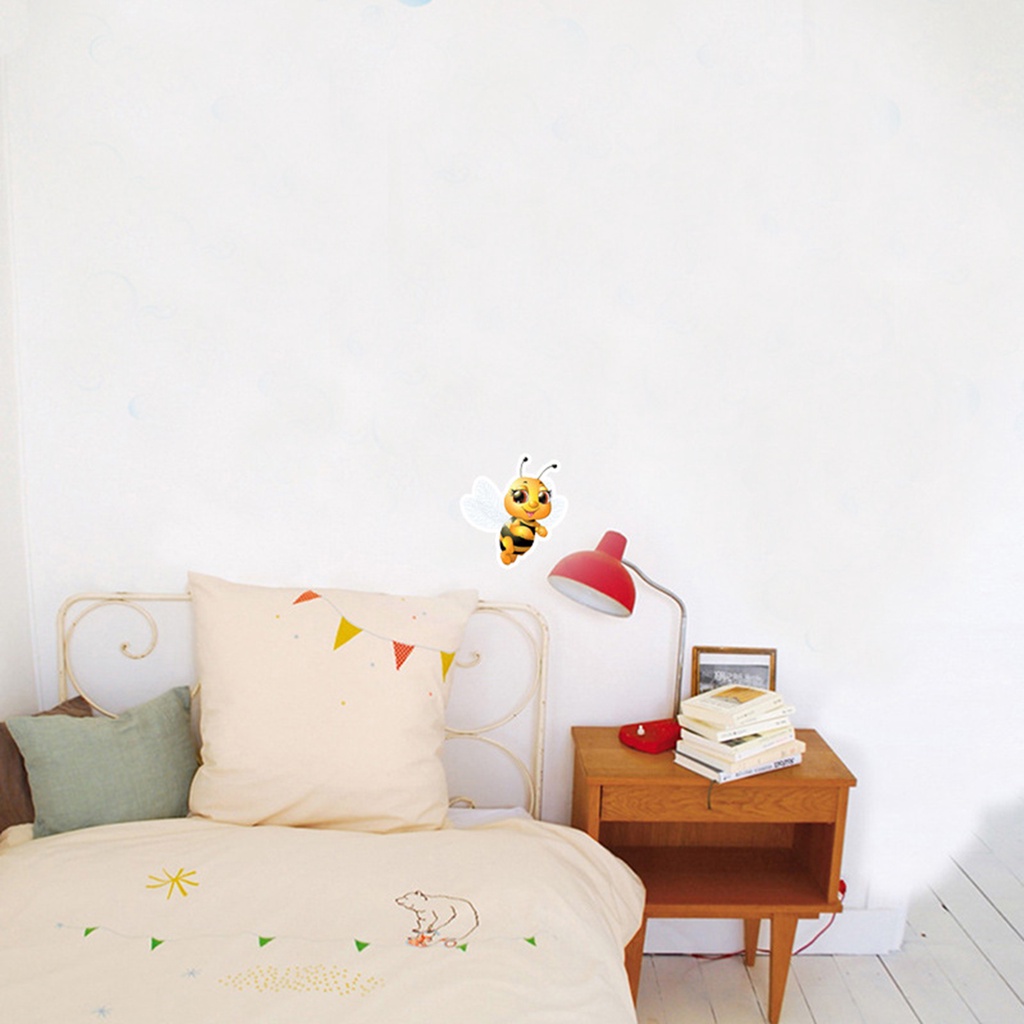 Miếng Dán PVC Trang Trí Tủ Lạnh / Cửa Xe Hơi Họa Tiết Chú Ong Hoạt Hình