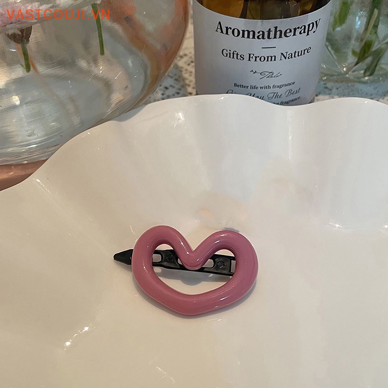 Kẹp Tóc Hình Trái Tim Y2K Thời Trang Dành Cho Nữ